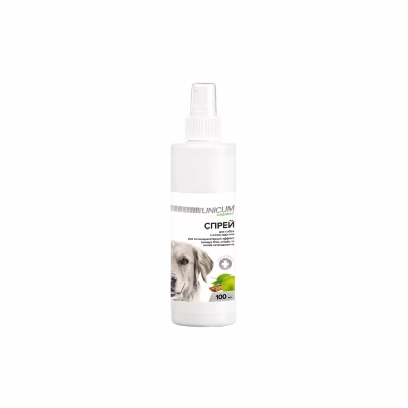 Спрей для тварин Unicum Organic проти бліх і кліщів для собак 100 мл (4820150202132)