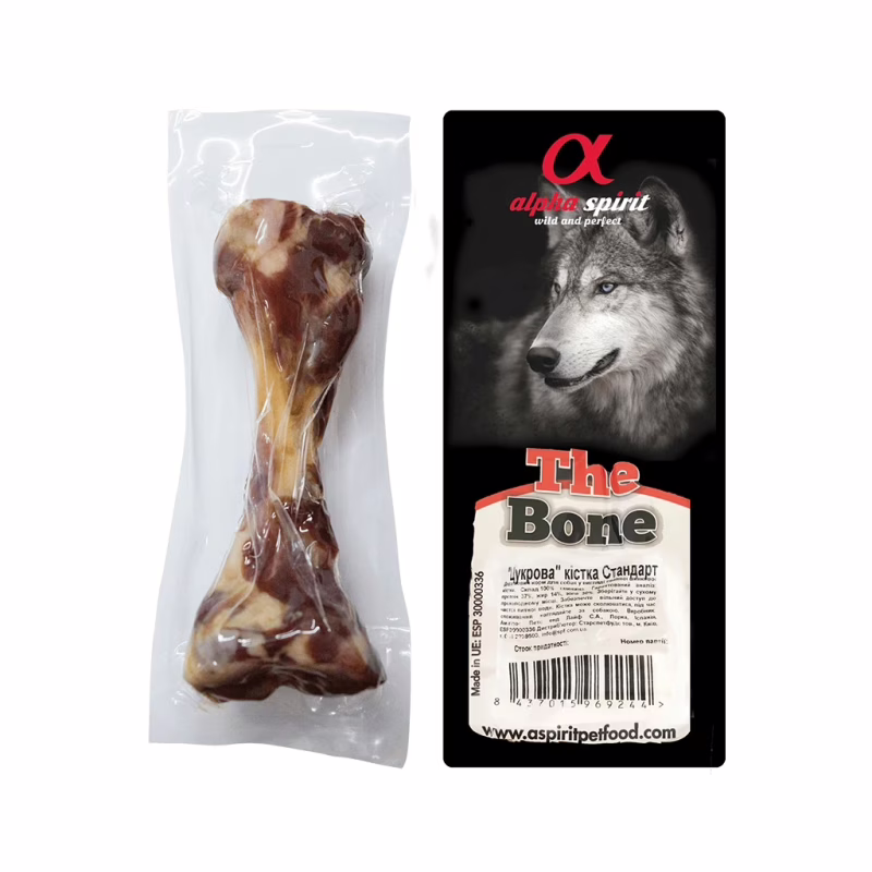 Ласощі для собак Alpha Spirit Ham Bone Standard Vacuum "Стандарт" 20 см (8437015969244)