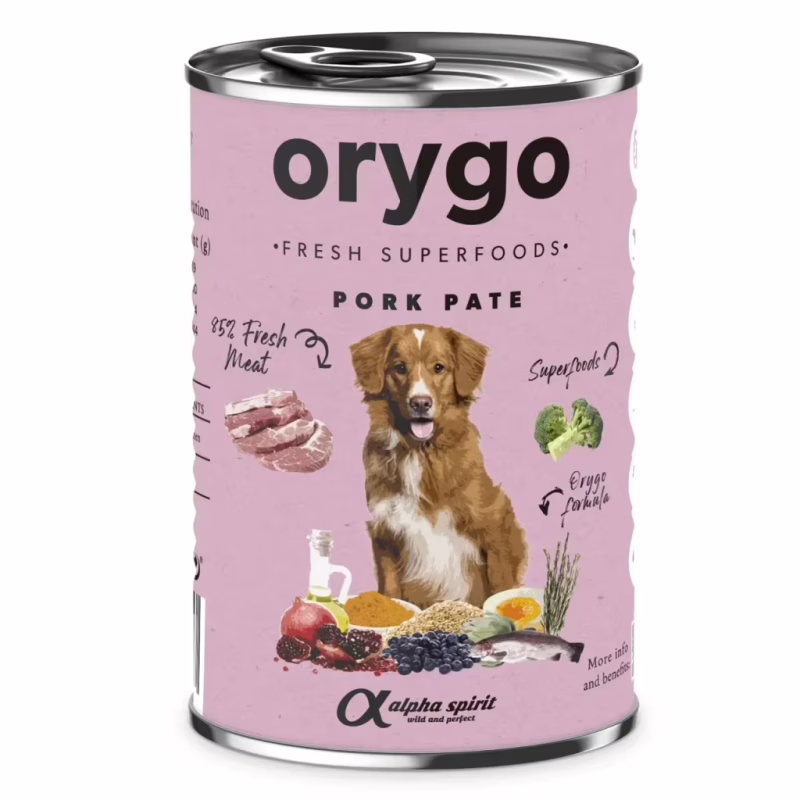 Консервы для собак Orygo Pork with broccoli 400 г (8436586312275/8436586312350)