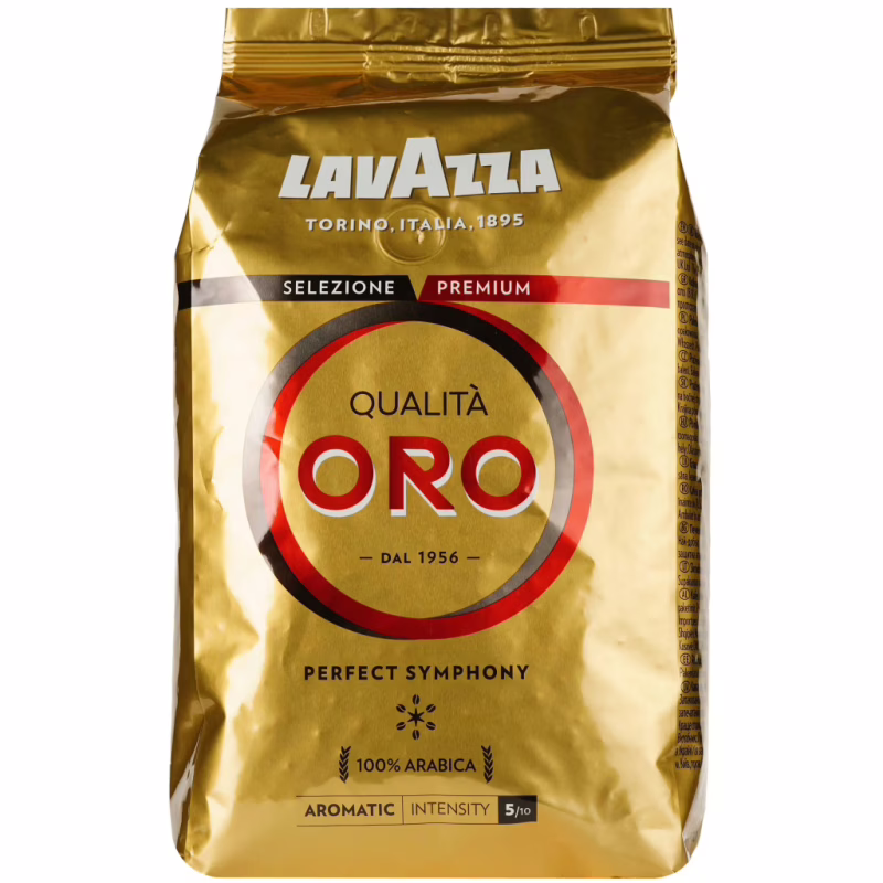 Кофе Lavazza в зернах 1000г, пакет Qualita Oro (prpl.20566)
