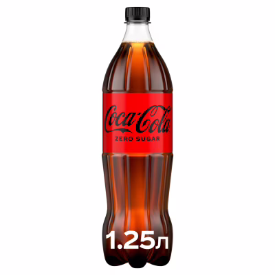 Напій Coca-Cola Zero Безалкогольний сильногазований Без цукру 1.25 л (5449000133724)