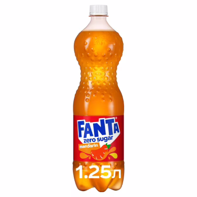 Напій Fanta Zero Sugar Безалкогольний сильногазований соковмісний Мандарин 1.25 л (5449000323781)