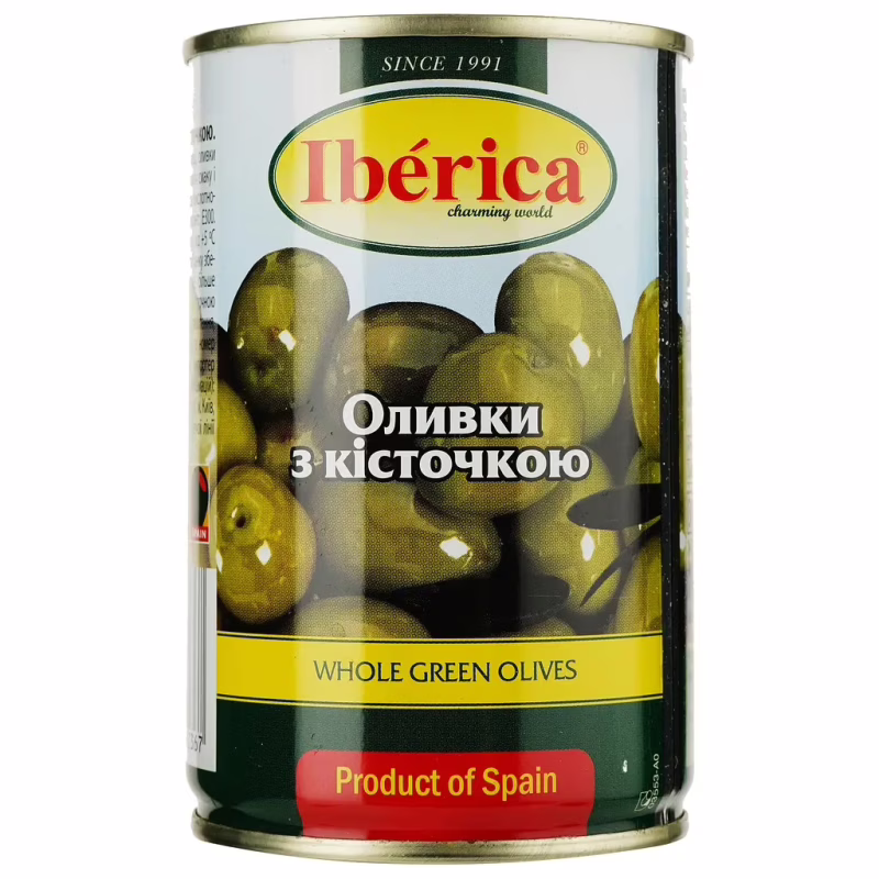 Овощная консервация Iberica Оливки зеленые с косточкой 300 г (8436024292367)