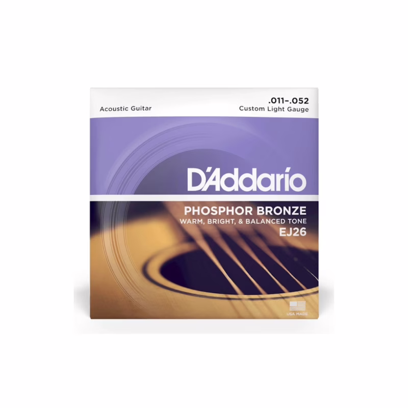 Струны для гитары D'Addario Phosphor Bronze Custom Light (11-52) (EJ26)