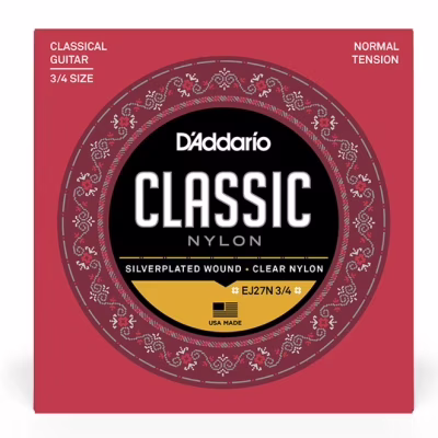 Струны для гитары D'Addario Student Classics Normal Tension 3/4 (EJ27N 3/4)