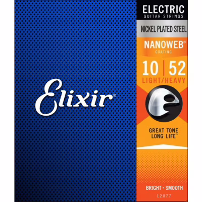 Струни для гітари Elixir 12077 Nanoweb Nickel Plated Steel Light/Heavy (10-52) (236043)
