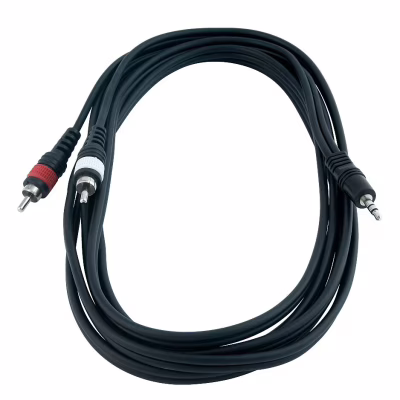 Инсертный кабель RockCable Patch Cable - 2 x RCA to TRS MiniJack (1.5m) (RCL 20902 D4)
