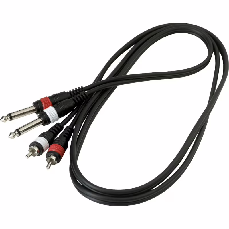 Инсертный кабель RockCable Patch Cable - 2 x RCA to 2 x TS Jack (1.5m) (RCL 20932 D4)