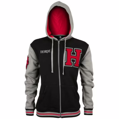 Кофта Jinx World of Warcraft Horde Varsity Hoodie Black/Cool Grey/Red L (JINX-10491 BLL)
