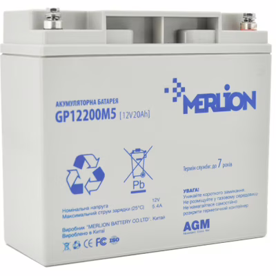 Батарея до ДБЖ Merlion 12V-20Ah (GP12200M5)