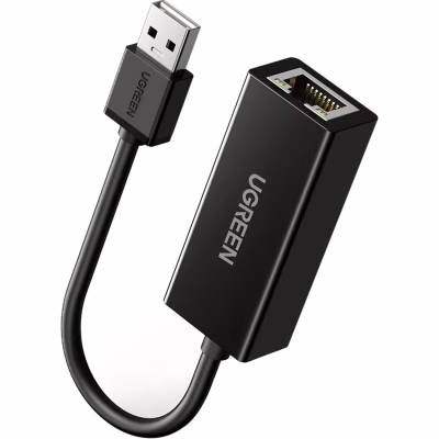 Перехідник USB 2.0 AM to RJ45 Ethernet 100Mbps CR110 Ugreen (20254)