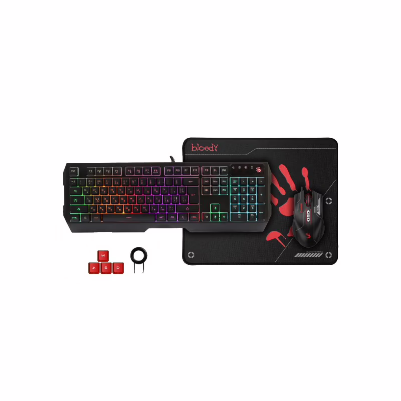 Комплект A4Tech Bloody B1700 USB Black (4711421980401)