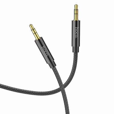 Кабель мультимедійний 3.5mm M to 3.5mm M 2.0m Black HOCO (6931474759894)