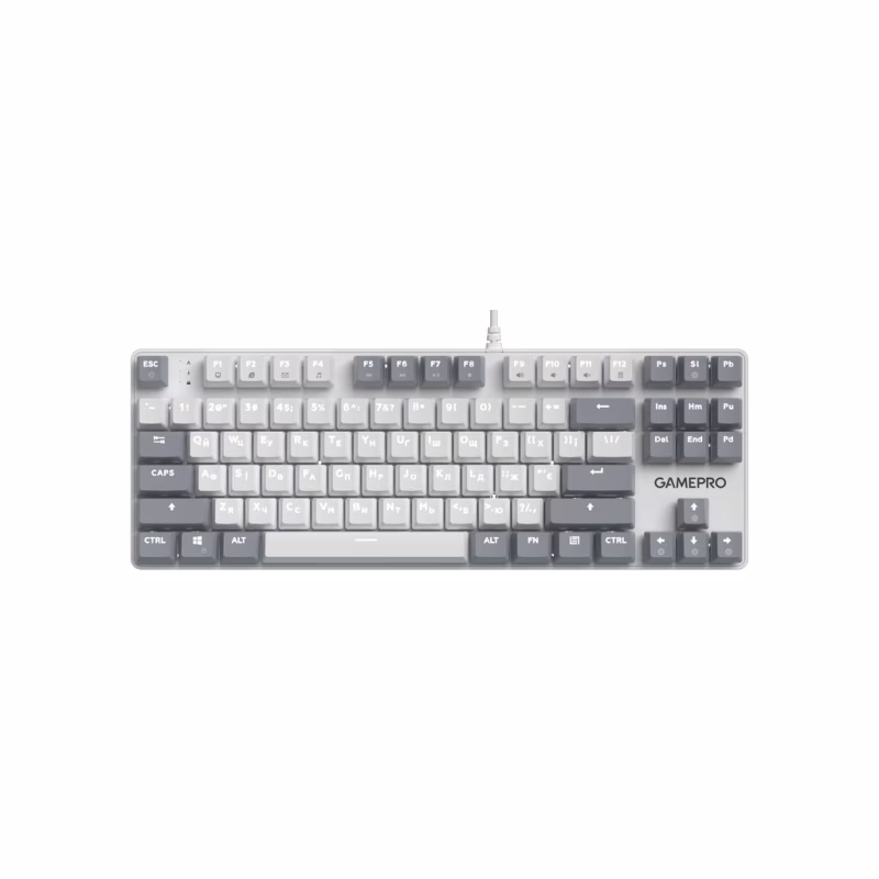 Клавіатура GamePro Genesis Metallic MK110W Outemu Red Switch USB UA White (MK110W)