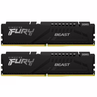 Модуль пам'яті для комп'ютера DDR5 64GB (2x32GB) 5600 MHz Beast Black Kingston Fury (ex.HyperX) (KF556C36BBEK2-64)