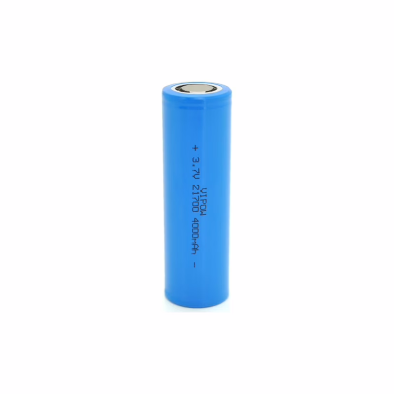 Акумулятор 21700 4000mAh, 3.7V, Blue, FlatTop Vipow (ICR21700-4000mAhFT / 31078)