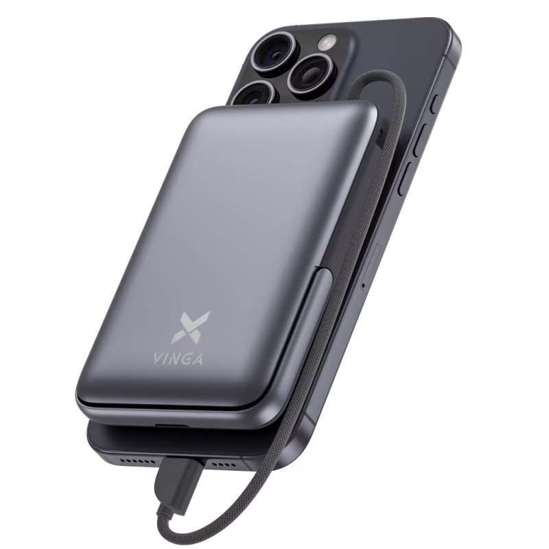Батарея універсальна Vinga 10000 mAh 22.5W/15W/2.5W Wireless (VPBB1022WL)