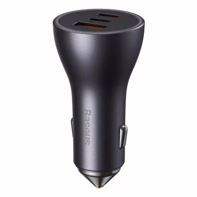 Зарядний пристрій Baseus 1xUSB + 2xUSB-C 65W Golden Contactor Pro dark gray (CGJP010013)