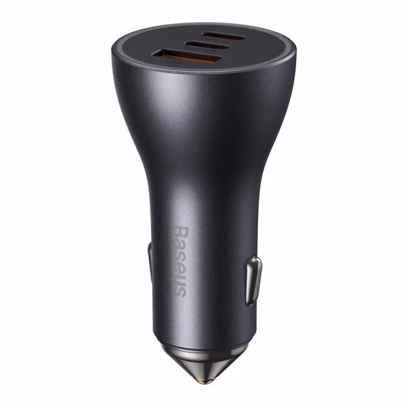 Зарядний пристрій Baseus 1xUSB + 2xUSB-C 65W Golden Contactor Pro dark gray (CGJP010013)