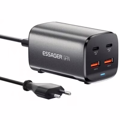 Зарядное устройство Essager 2xUSB-C + 2xUSB 67W GaN (ECT2AC-JYB0G-Z)