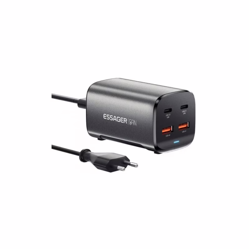 Зарядное устройство Essager 2xUSB-C + 2xUSB 67W GaN (ECT2AC-JYB0G-Z)