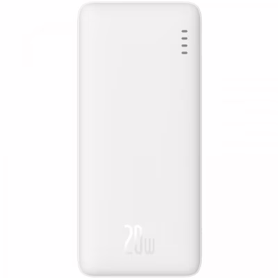 Батарея універсальна Baseus 10000mAh Airpow 20W, PD, QC, White (PPQD090002)