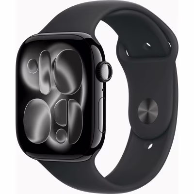 Смарт-годинник Apple Watch Series 11 GPS 46mm Jet Black Aluminium Case with Black Sport Band - M/L (MEUX4RK/A)