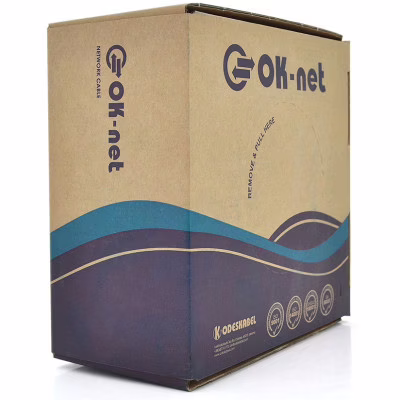 Кабель сетевой OK-Net UTP 100м cat.5e внешний (U/UTP-cat.5E) (КПП-ВП (100) 4*2*0,51 / 100)