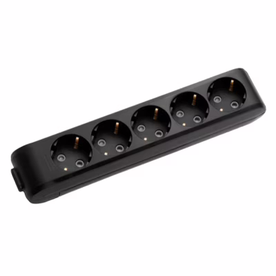 Колодка для удлинителя Panasonic X-tendia с заземлением 5 гнезда black (WLTB04502BL-UA)