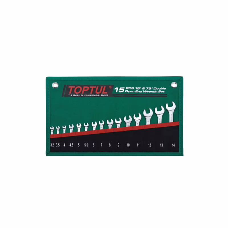Ключ Toptul рожковый 15 шт. 3,2-14мм 15°х75° (GRAJ1501)