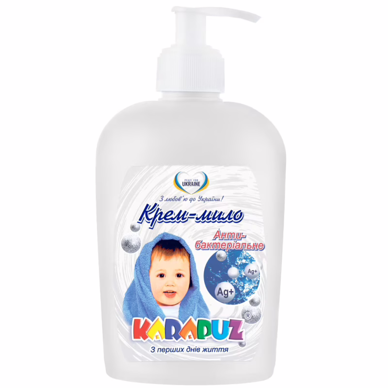 Жидкое мыло Карапуз антибактериальное с ионами серебра 400 м (4820049380637)