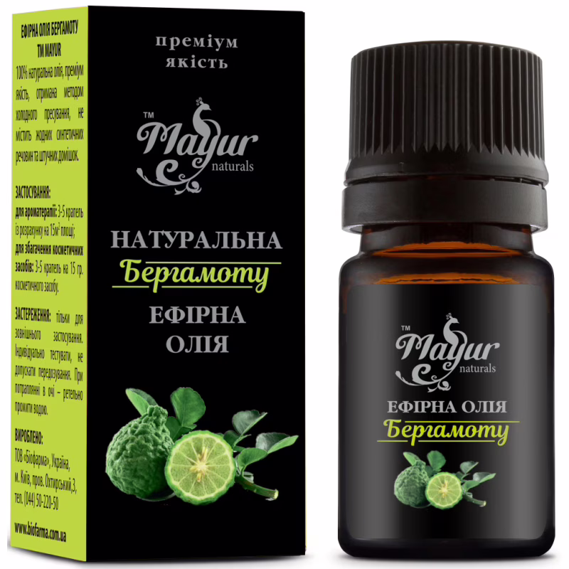 Эфирное масло Mayur Бергамота 5 мл (4820230951790)
