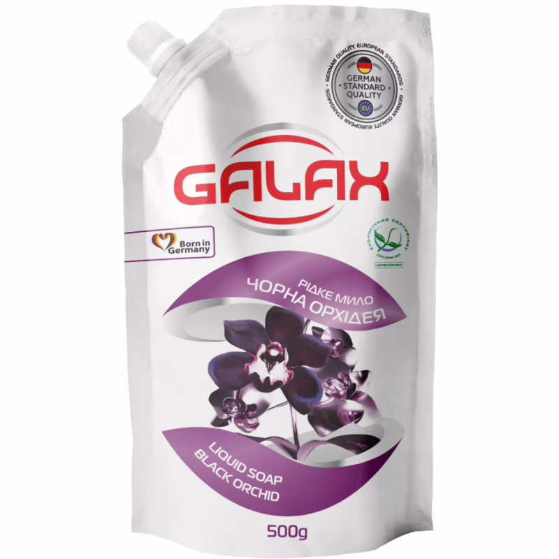 Рідке мило Galax Чорна орхідея Дой-пак 500 г (4823128000877)