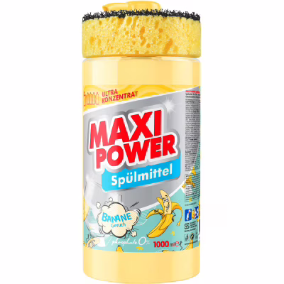 Средство для ручного мытья посуды Maxi Power Банан 1000 мл (4823098408499)