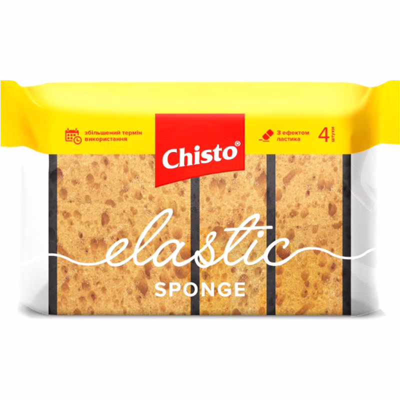 Губки кухонные Chisto Elastic Sponge 4 шт. (4823098409014)