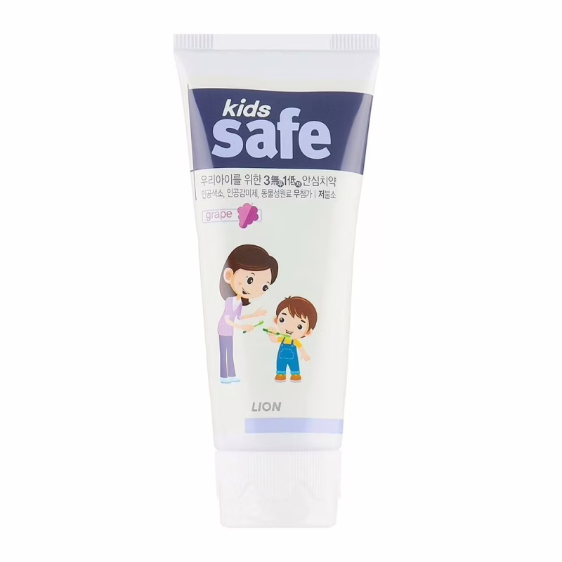 Детская зубная паста Lion Kids Safe 3-12 лет Виноград, 90 г (8806325611493)