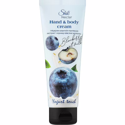 Крем для рук Shik Nectar Yogurt Touch Екстракт чорниці і вівсяне молочко 75 мл (4823107604409)