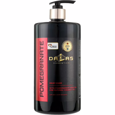 Маска для волос Dalas Cosmetics Pomegranate Hair Mask С маслом гранатовых косточек и натуральным кокосовым маслом 900 мл (4262396141651)