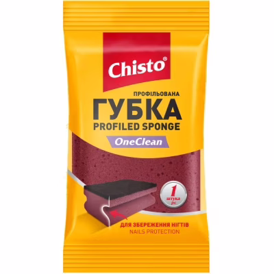 Губки кухонные Chisto OneClean Профилированная 1 шт. (4823098415428)