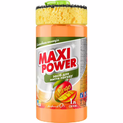 Засіб для ручного миття посуду Maxi Power Манго 1 л (4820204702076)