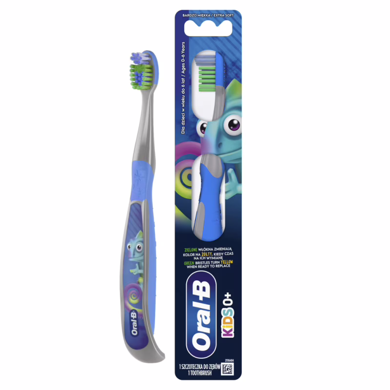 Детская зубная щетка Oral-B Kids 0+ років Екстрам'якої жорсткості 1 шт (8700216749497)