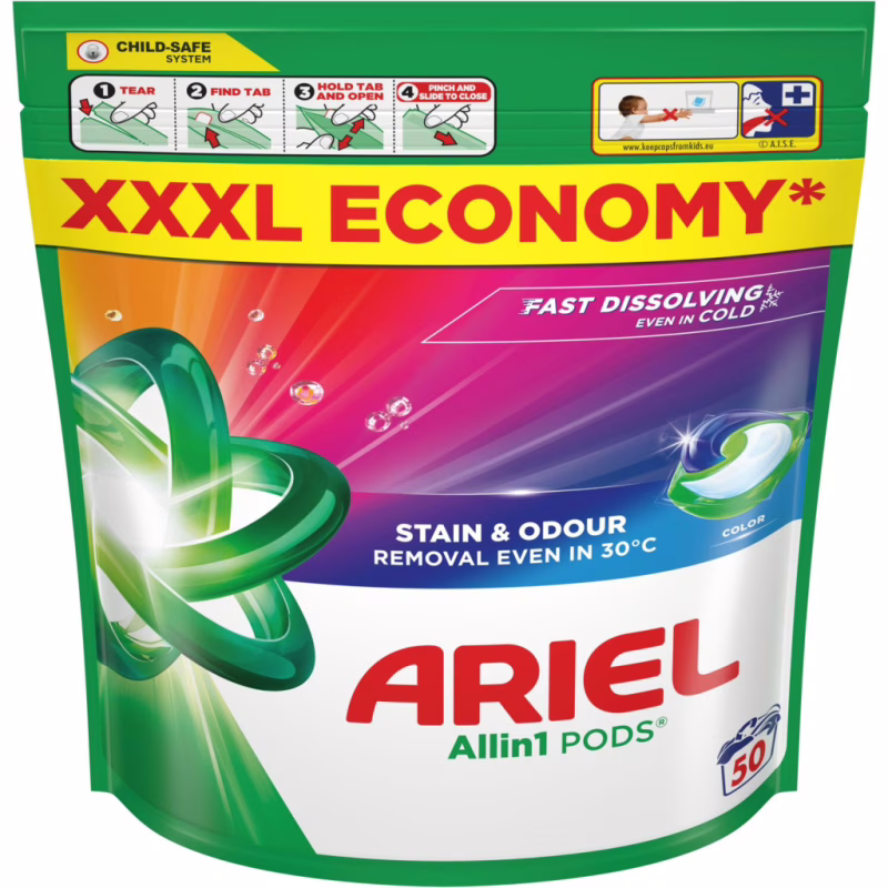 Капсули для прання Ariel Pods All-in-1 Color Для кольорового 50 шт. (8700216764285)