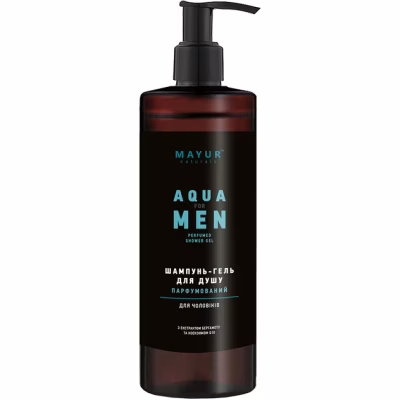 Гель для душу Mayur Aqua For Men 3 в 1 Парфумований для чоловіків 500 мл (4820230954852)