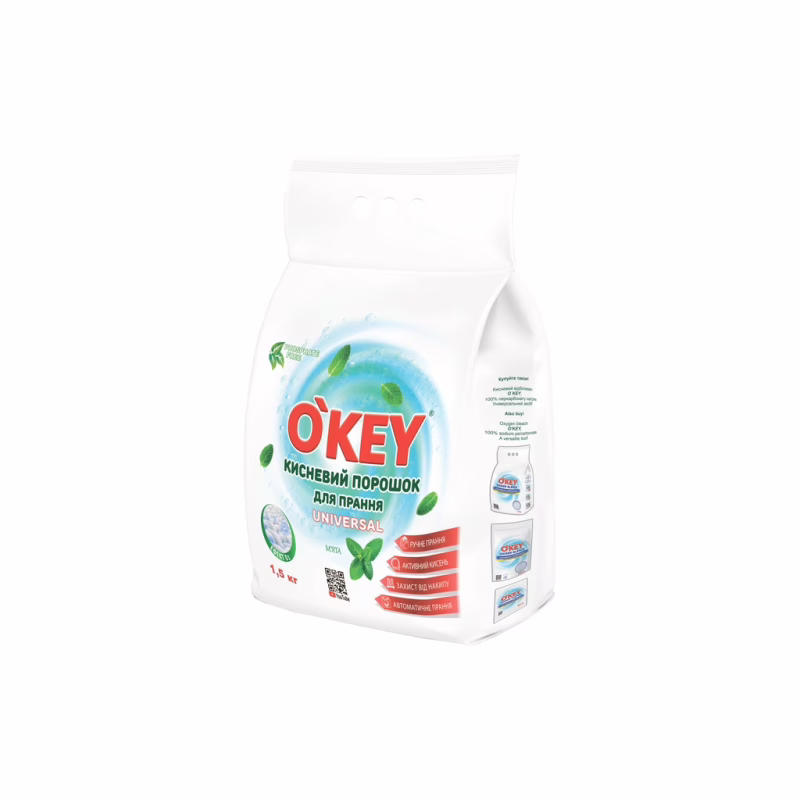 Пральний порошок O'KEY Universal Кисневий М'ята 1.5 кг (4820049384680)