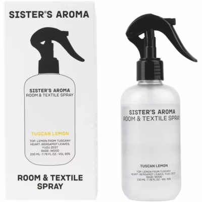 Освежитель воздуха Sister's Aroma Тосканский лимон Парфюмированный спрей для комнаты и текстиля 230 мл (4820227785919)