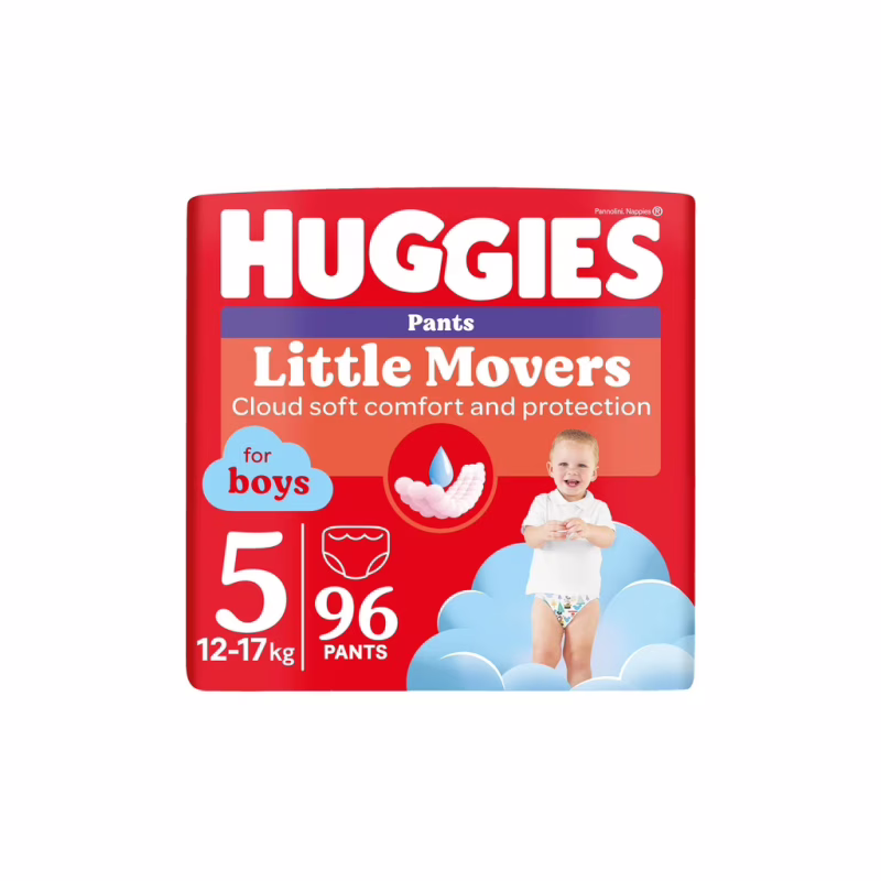 Підгузки Huggies Little Movers/Pants 5 (12-17 кг) для хлопчиків 96 шт (5029054568163)