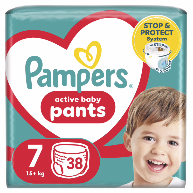 Подгузники Pampers трусики Pants Giant Plus Размер 7 (15+ кг) 38 шт. (8006540069387)
