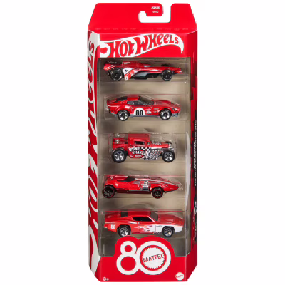 Машина Hot Wheels набір автомоделей 80 років драйву Mattel (JGK08)