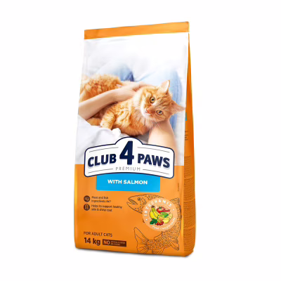 Сухой корм для кошек Club 4 Paws Премиум. С лососем 14 кг (4820083909238)