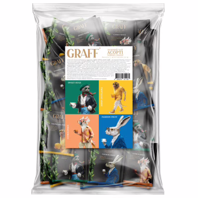 Чай Graff Assorted Tea Flavors Асорті чаю зеленого байхового 12 пакетиків x 1.5 г x 4 види (4820279611181)